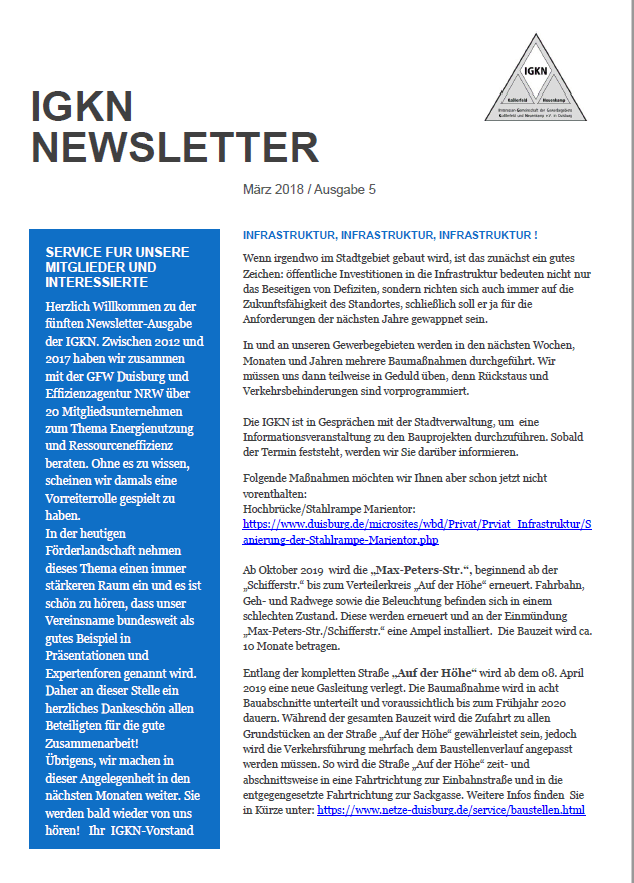 Newsletter #5 IGKN e.V.